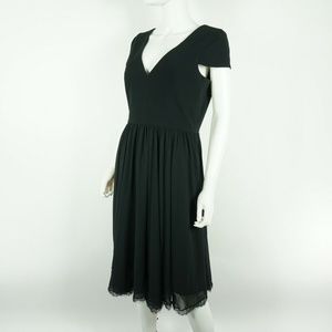 dress the population corey chiffon fit & flare dress